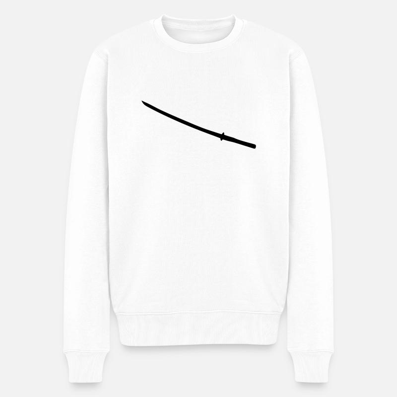 katana_sword - Pull Premium bio Homme - blanc