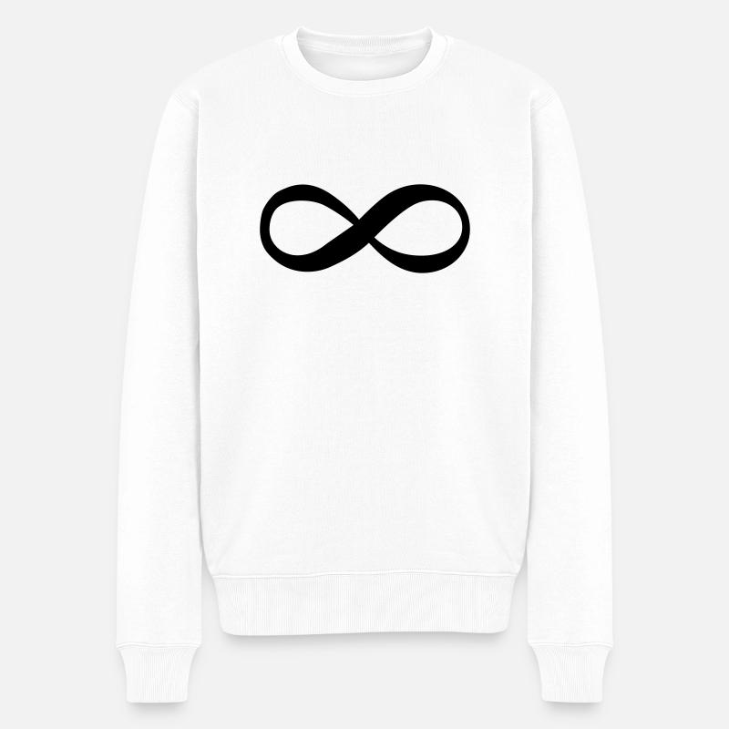 unendlich - Männer Premium Bio Pullover - Weiß
