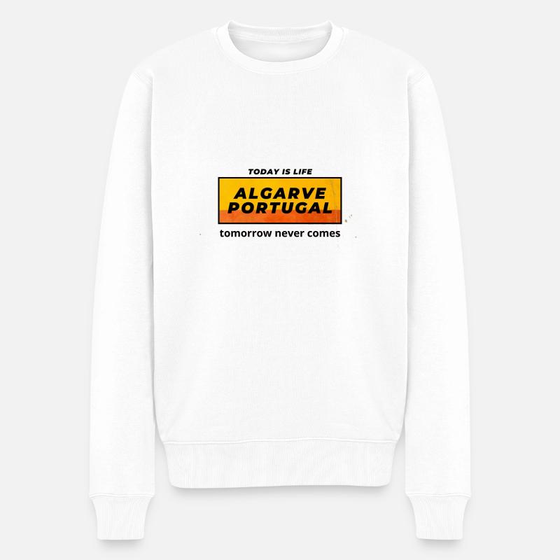 Algarve Portugal - Männer Premium Bio Pullover - Weiß