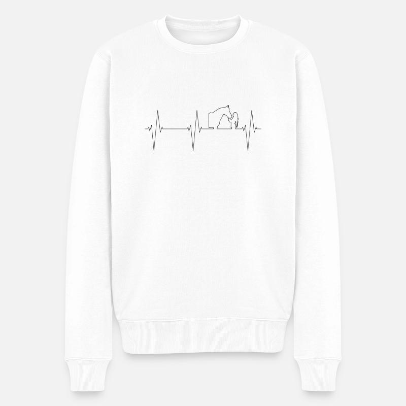 Pferdemädchen - Männer Premium Bio Pullover - Weiß