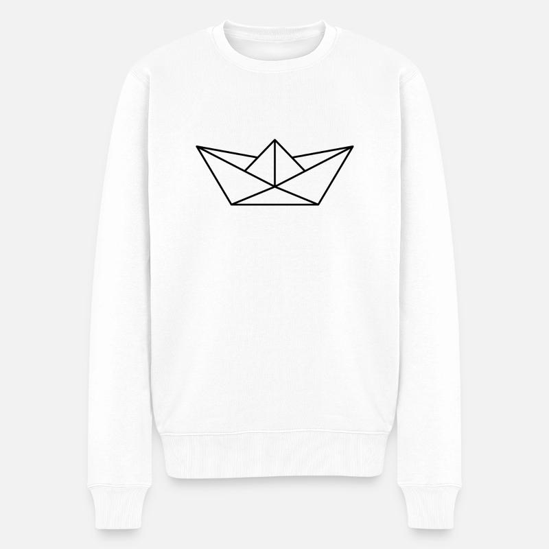 bateau en papier - Pull Premium bio Homme - blanc