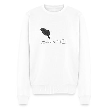 Dessiner l’amour - Pull Premium bio Homme - blanc - Devant - Thijin (182cm)