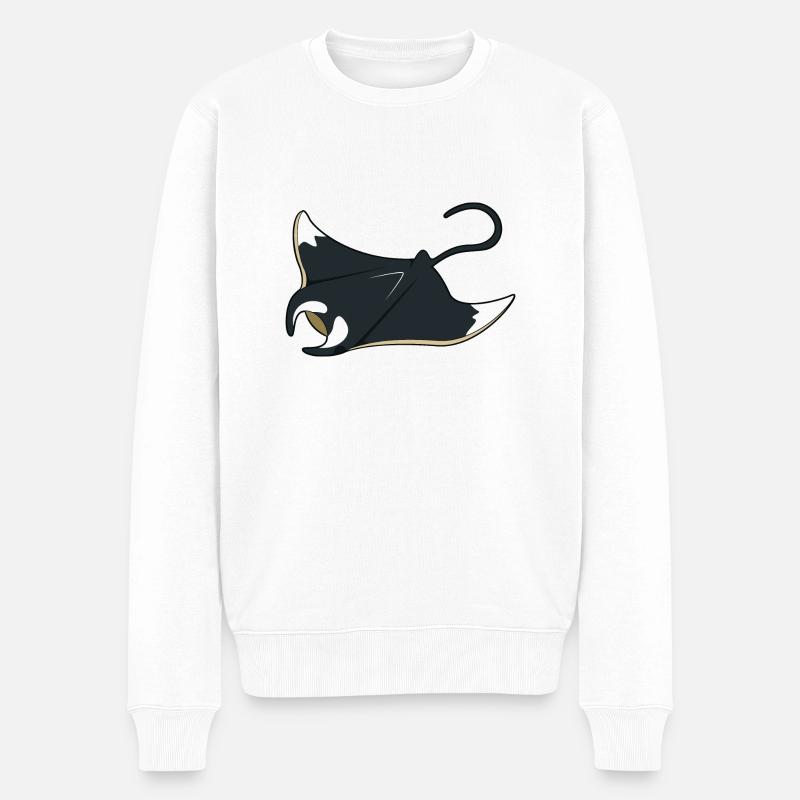 Mantarochen - Männer Premium Bio Pullover - Weiß
