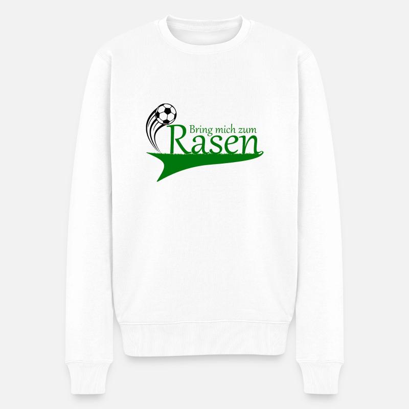 Bring mich zum Rasen - Männer Premium Bio Pullover - Weiß