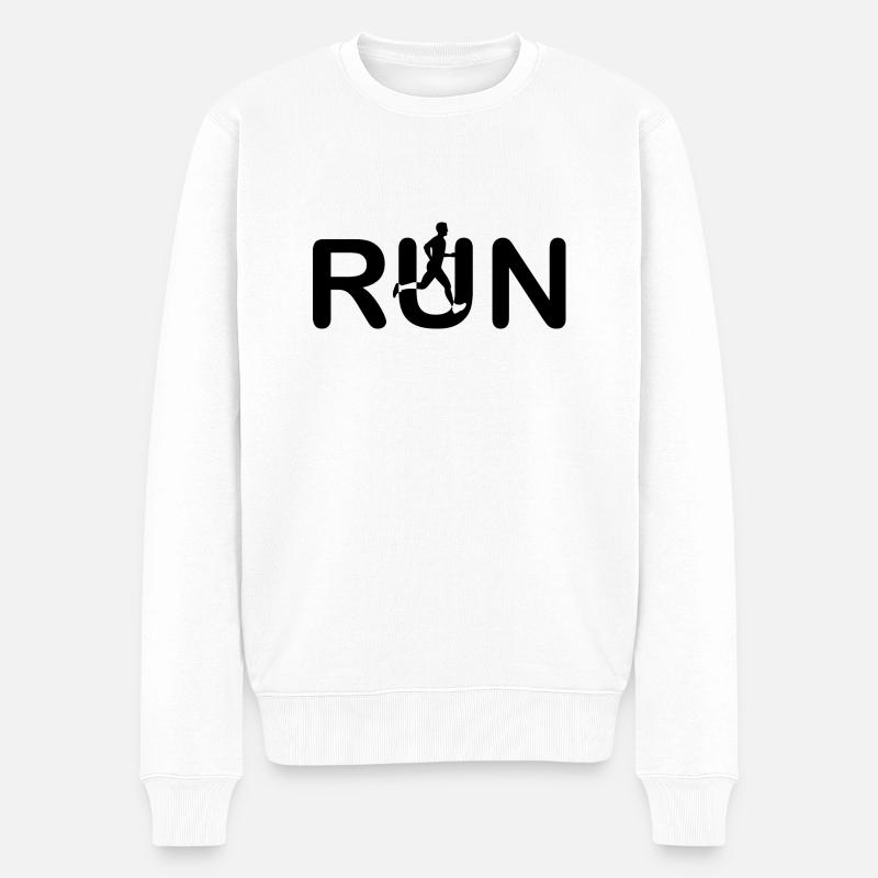 Marathon Running Run jogging - Pull Premium bio Homme - blanc