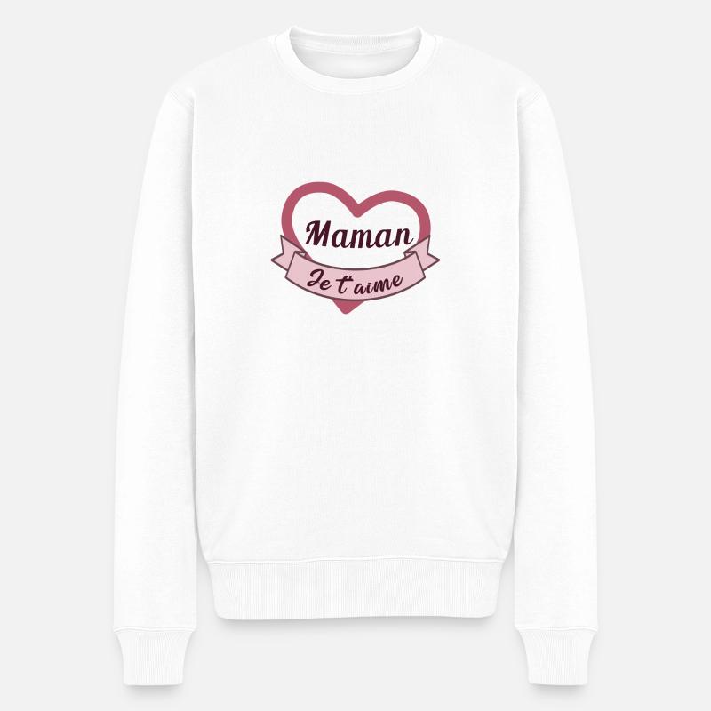 Maman je t'aime - Pull Premium bio Homme - blanc