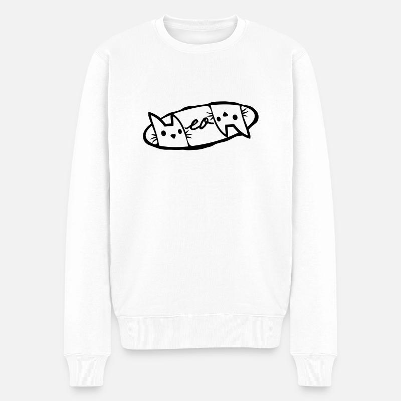 Logo Meow 2 chats - Pull Premium bio Homme - blanc