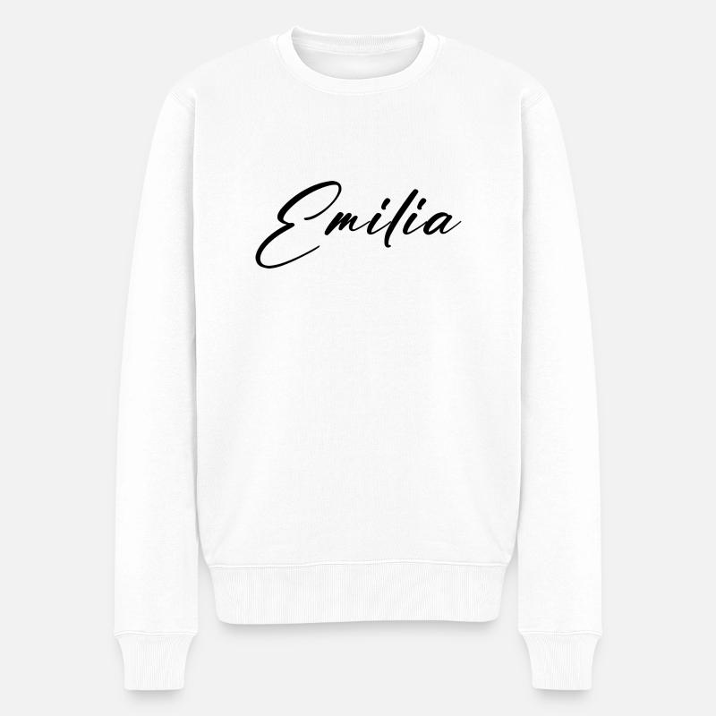 emilia - Männer Premium Bio Pullover - Weiß
