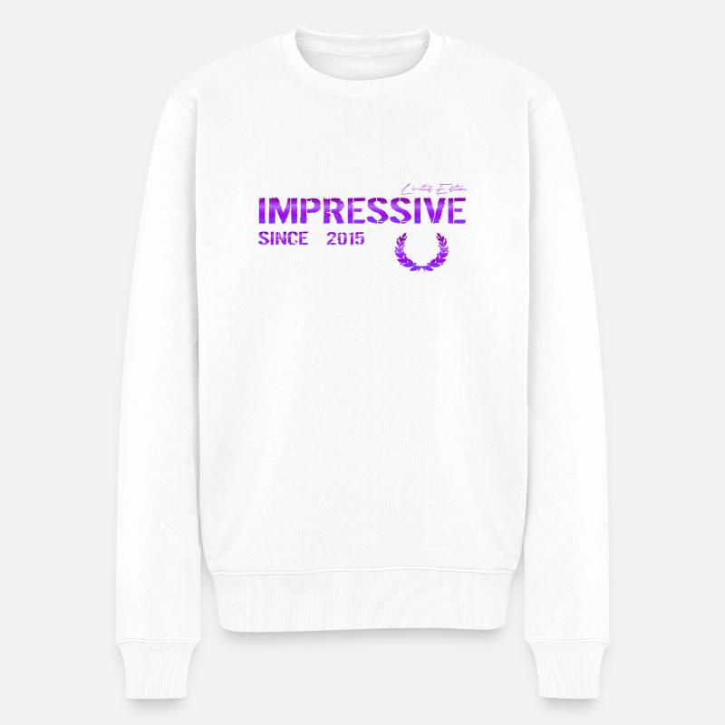 Impressive since 2015 - Männer Premium Bio Pullover - Weiß