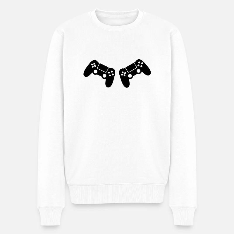 Manettes de jeu - Pull Premium bio Homme - blanc