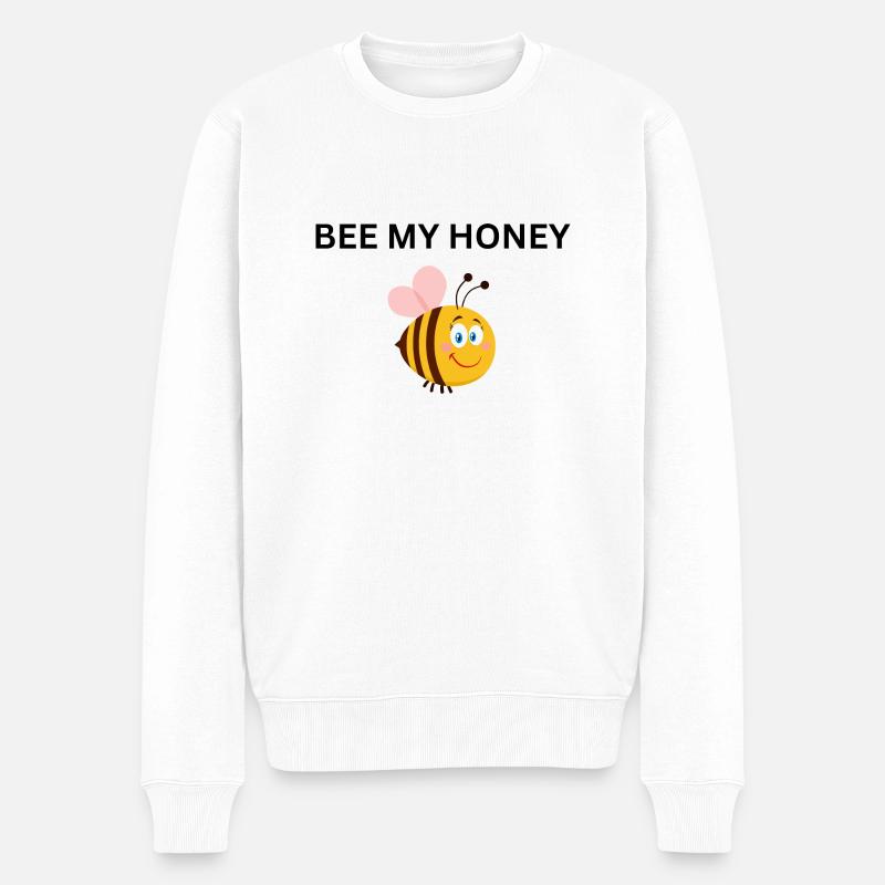 BEE MY HONEY - Männer Premium Bio Pullover - Weiß