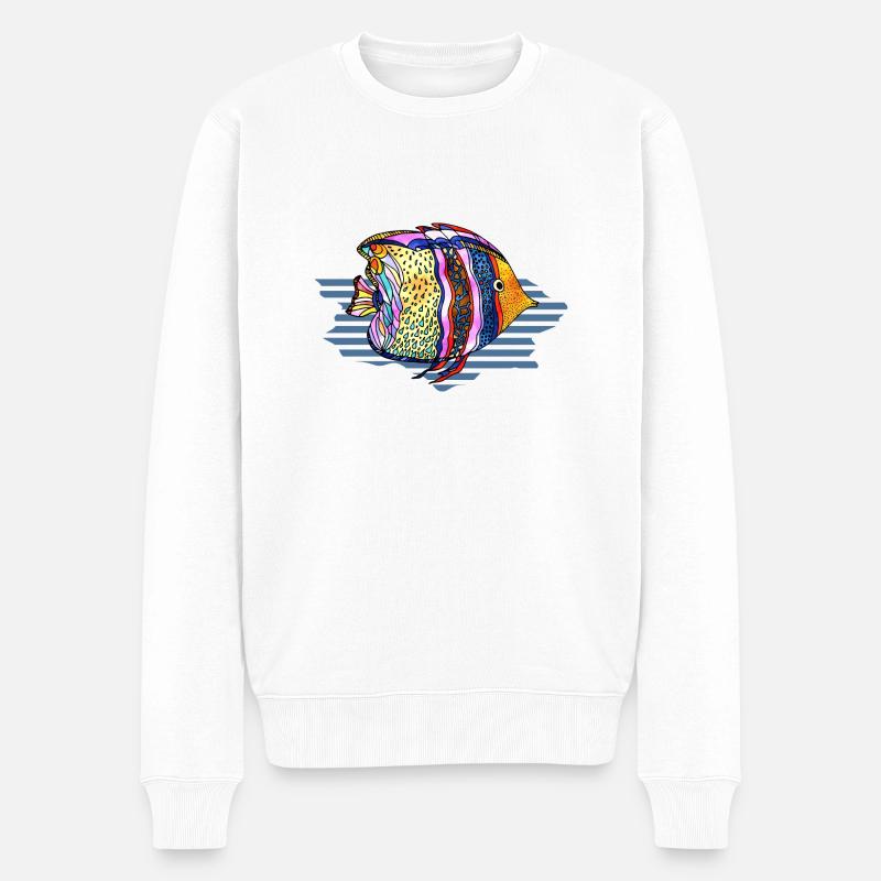 Poisson - Pull Premium bio Homme - blanc