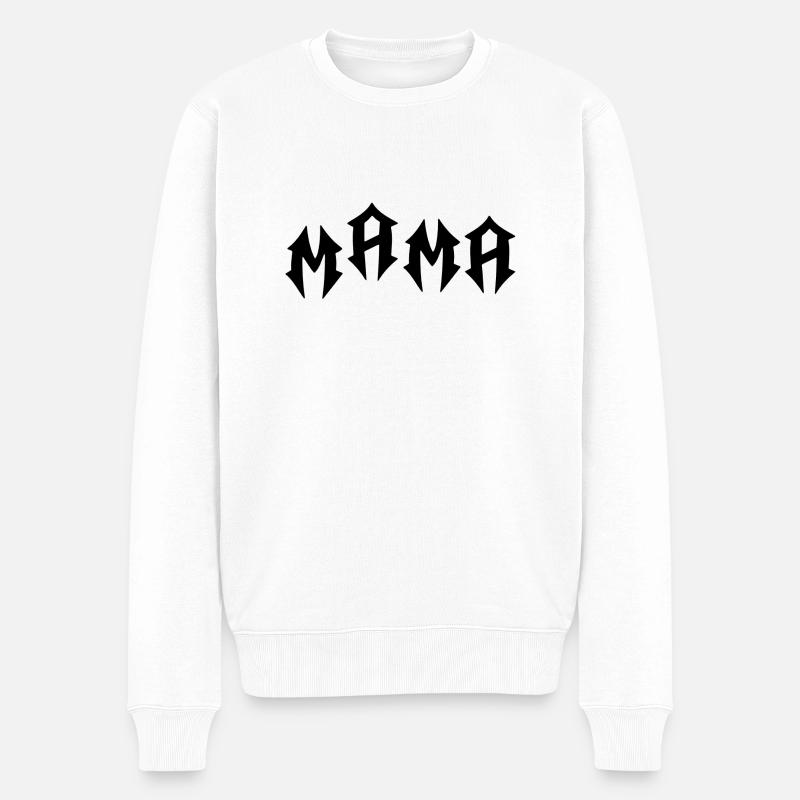 Mama - Männer Premium Bio Pullover - Weiß