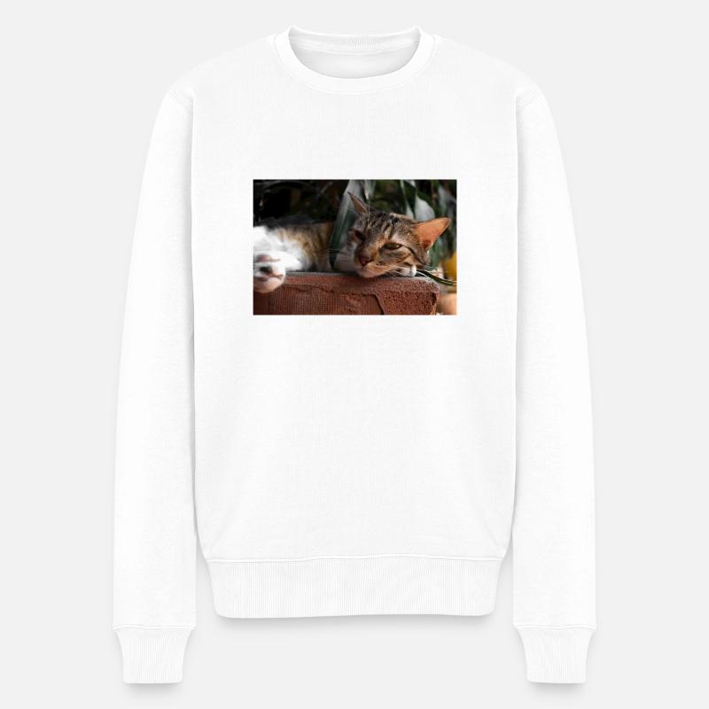 le chat - Pull Premium bio Homme - blanc