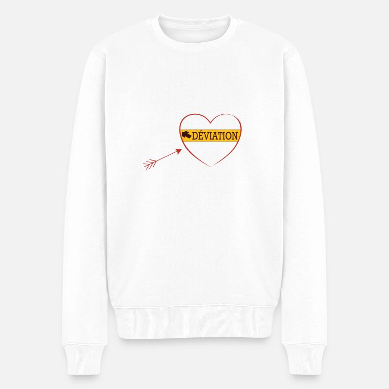 logo Déviation - Pull Premium bio Homme - blanc