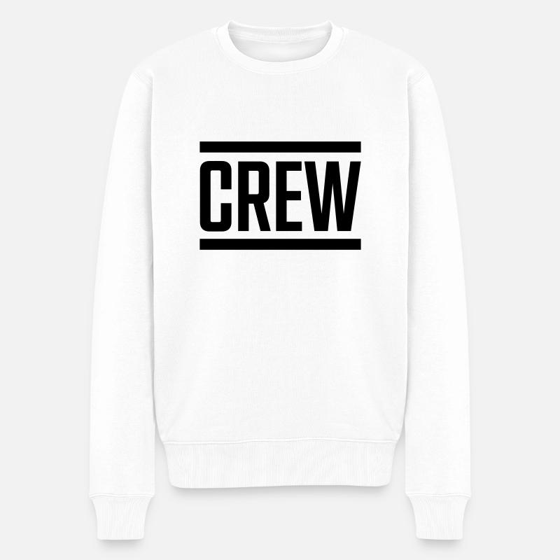 crew - Männer Premium Bio Pullover - Weiß