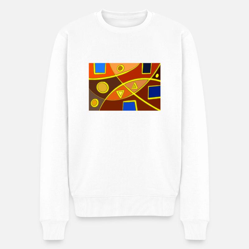 Formen Abstrakt - Männer Premium Bio Pullover - Weiß