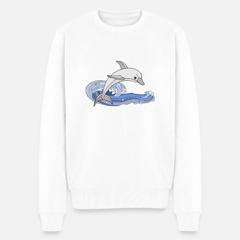 Dauphin - Pull Premium bio Homme - blanc