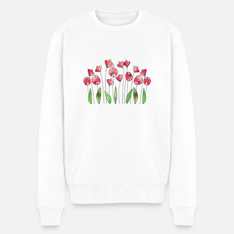 Fleur - Pull Premium bio Homme - blanc