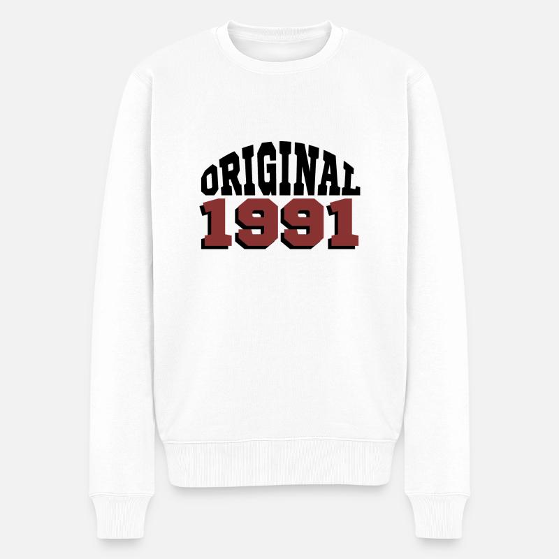 Original 1991 - Männer Premium Bio Pullover - Weiß