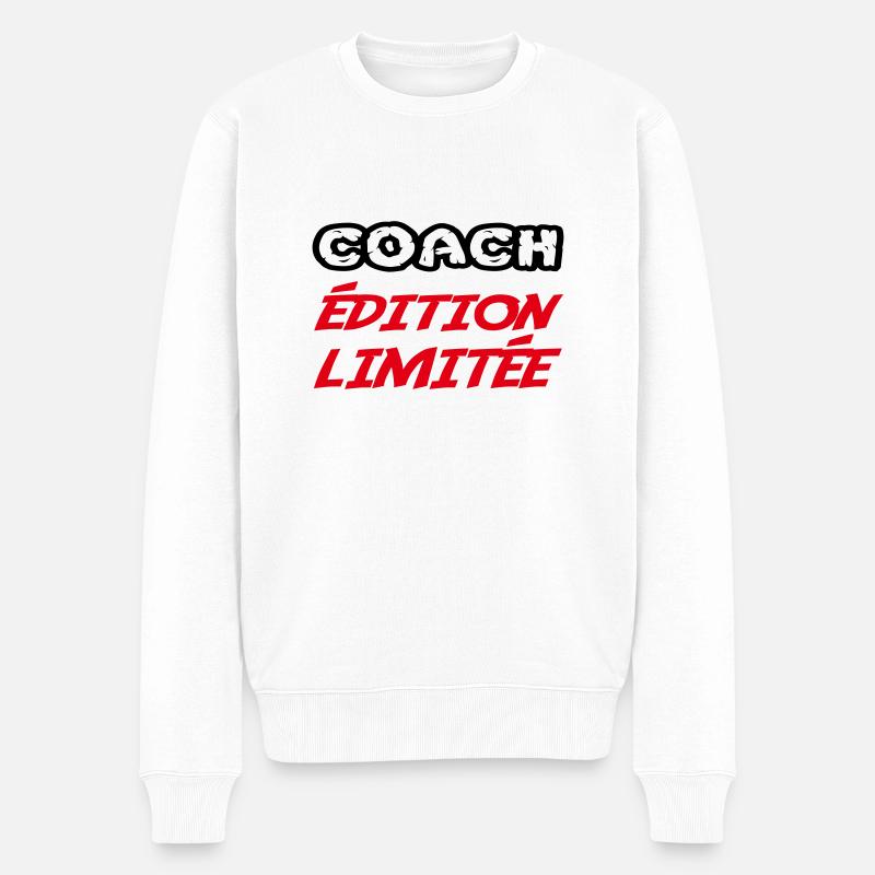 COACH Limitierte Auflage - Männer Premium Bio Pullover - Weiß
