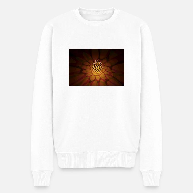 LIGHT VORONOÏ - Pull Premium bio Homme - blanc