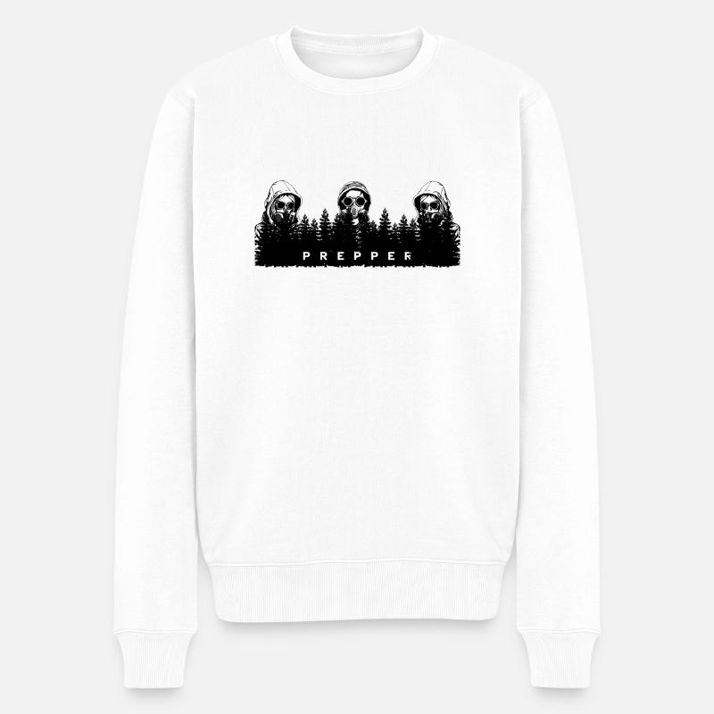 Prepper Code - Pull Premium bio Homme - blanc