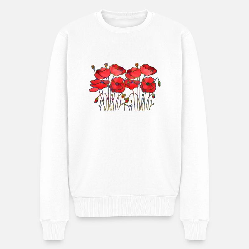 Fleur - Pull Premium bio Homme - blanc