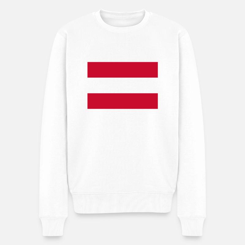 Österreich - Männer Premium Bio Pullover - Weiß