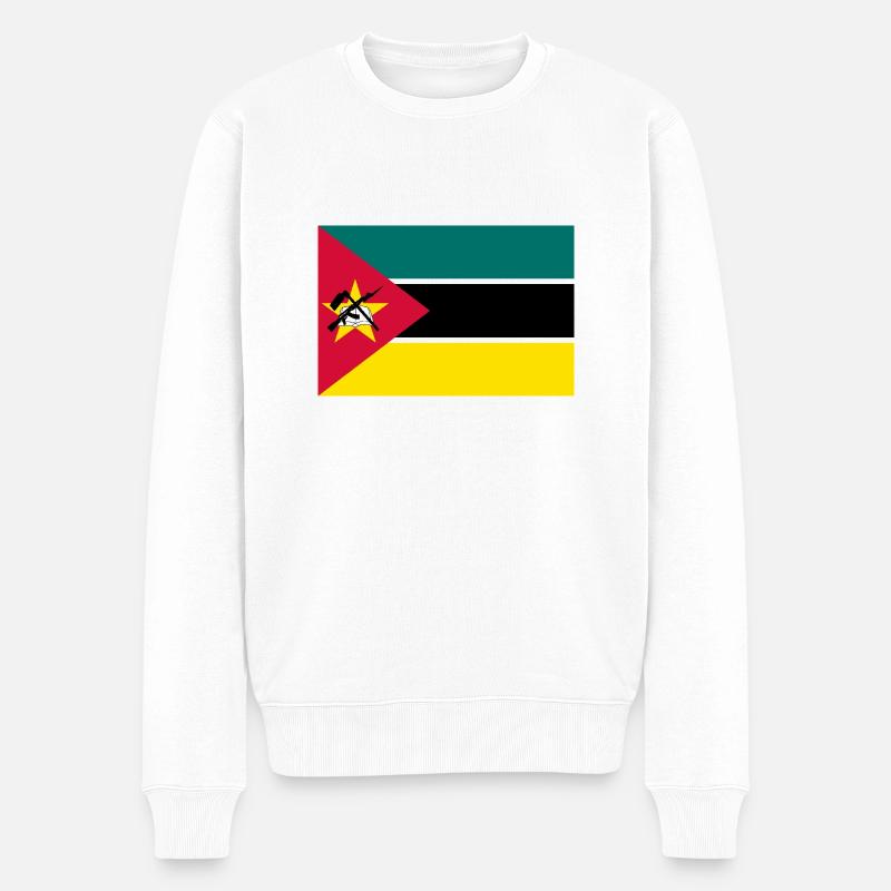 Mosambik - Männer Premium Bio Pullover - Weiß