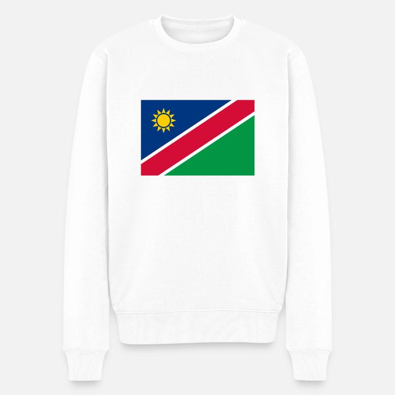 Namibia - Männer Premium Bio Pullover - Weiß