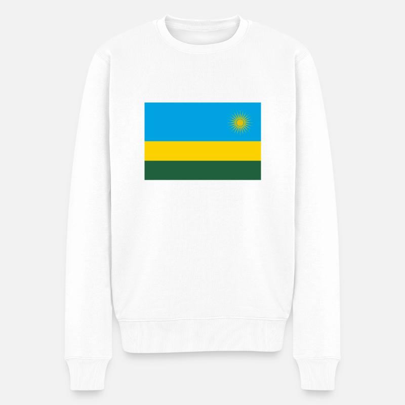Ruanda - Männer Premium Bio Pullover - Weiß