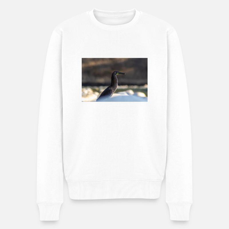 le héron - Pull Premium bio Homme - blanc