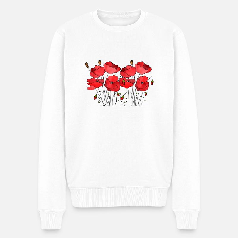 Fleur - Pull Premium bio Homme - blanc