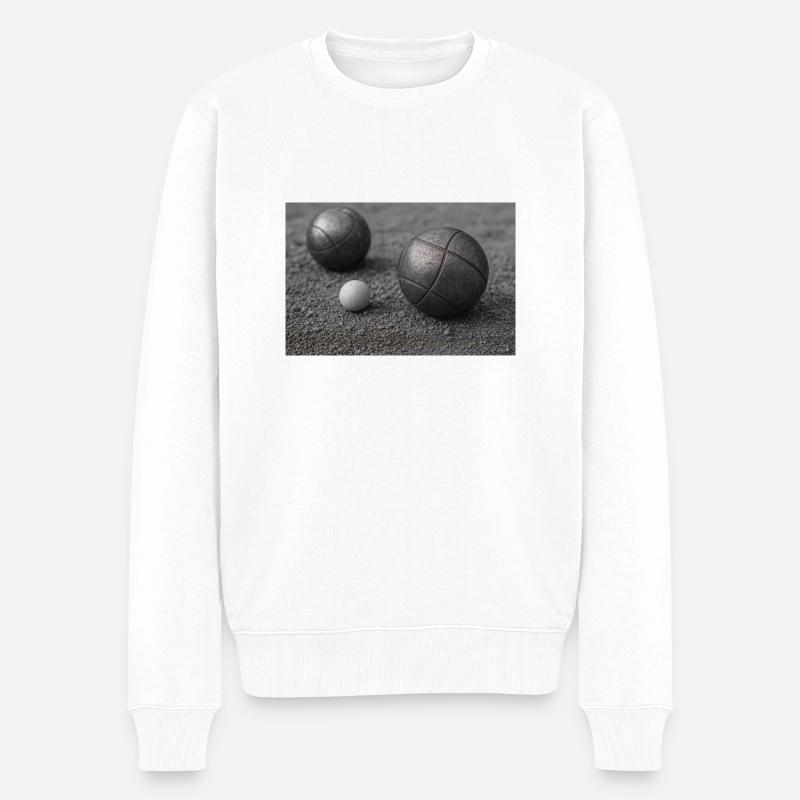 Sport - Boule - Männer Premium Bio Pullover - Weiß