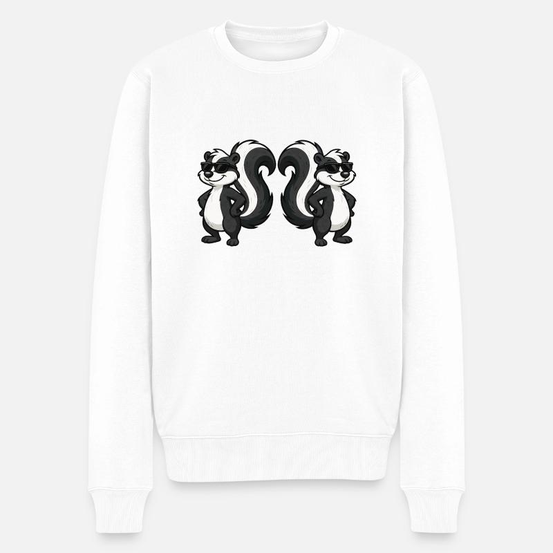 stinktier 2 - Männer Premium Bio Pullover - Weiß