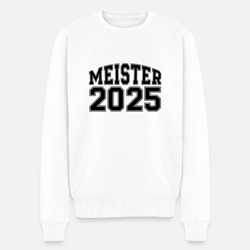 meister 2025 - Männer Premium Bio Pullover - Weiß