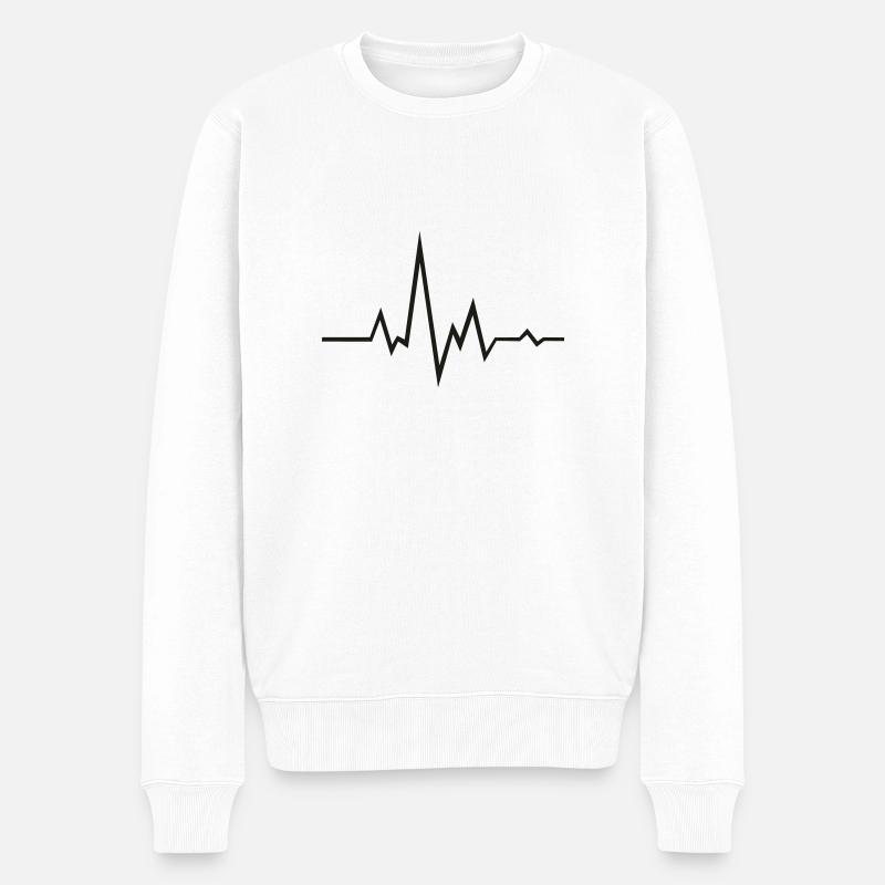 Fréquence - Pull Premium bio Homme - blanc