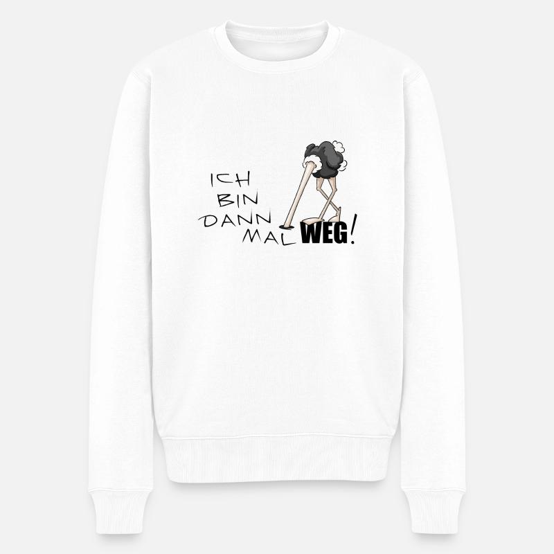 Ich bin dann mal weg! - Männer Premium Bio Pullover - Weiß