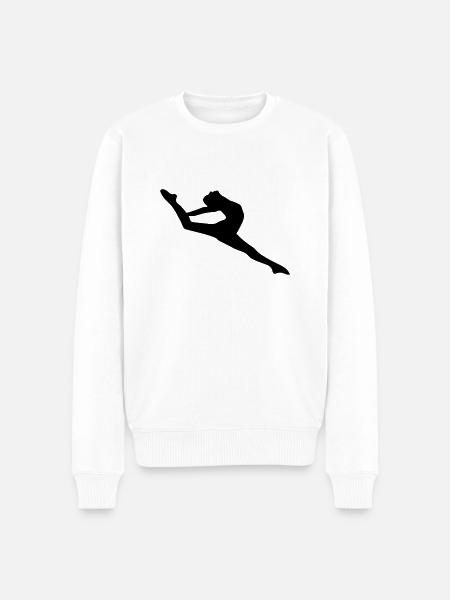 Vector Ballet dancer Silhouette - Men's Premium Organic Jumper - white