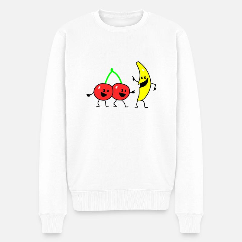 fruit salad two - Männer Premium Bio Pullover - Weiß