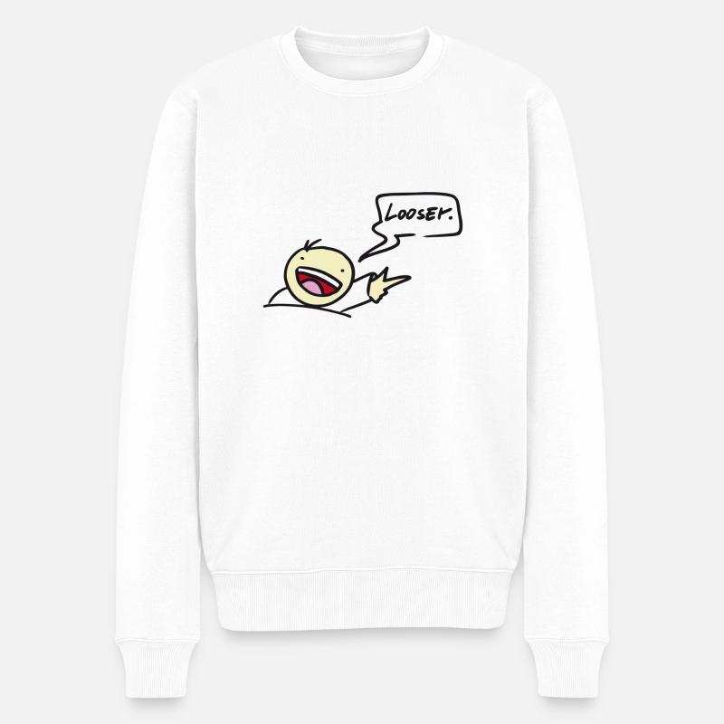 looser - Männer Premium Bio Pullover - Weiß