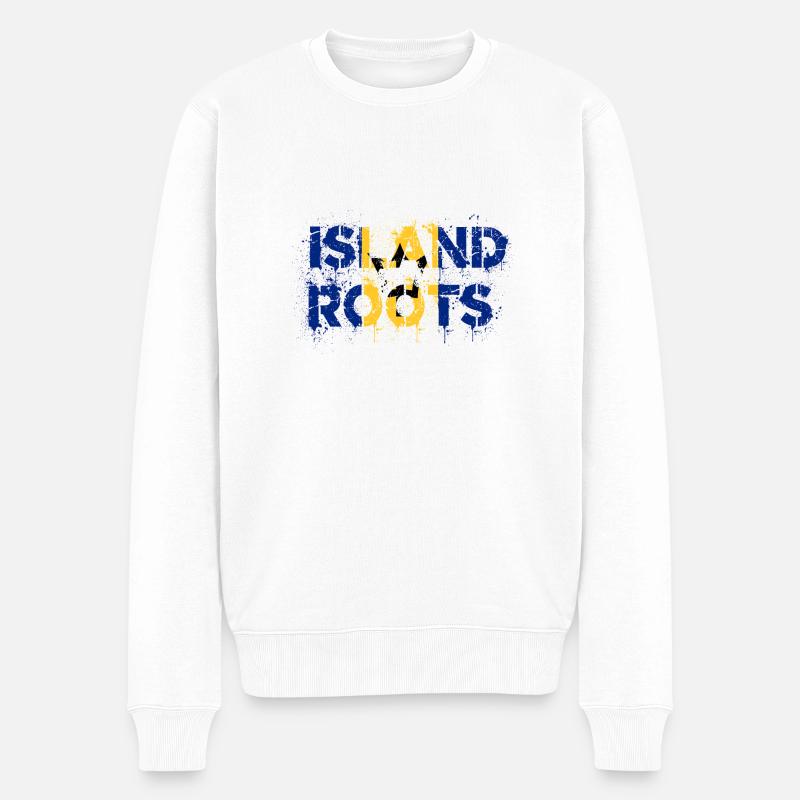 Racines de la Barbade - Pull Premium bio Homme - blanc