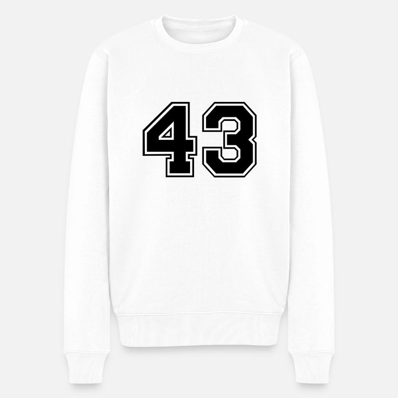 43 - Männer Premium Bio Pullover - Weiß