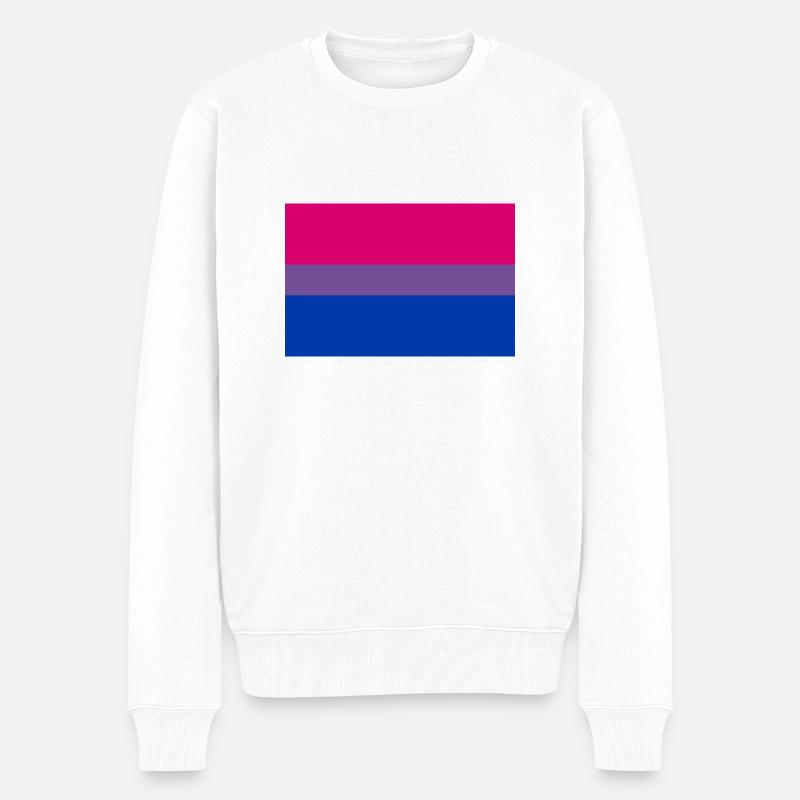 drapeau bisexuel - Pull Premium bio Homme - blanc