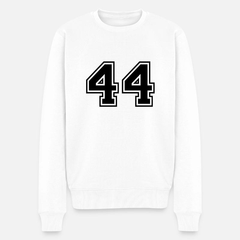 44 - Männer Premium Bio Pullover - Weiß