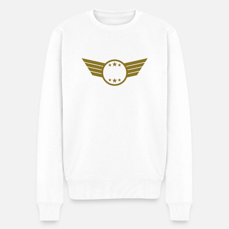 Cool Emblem - Pull Premium bio Homme - blanc