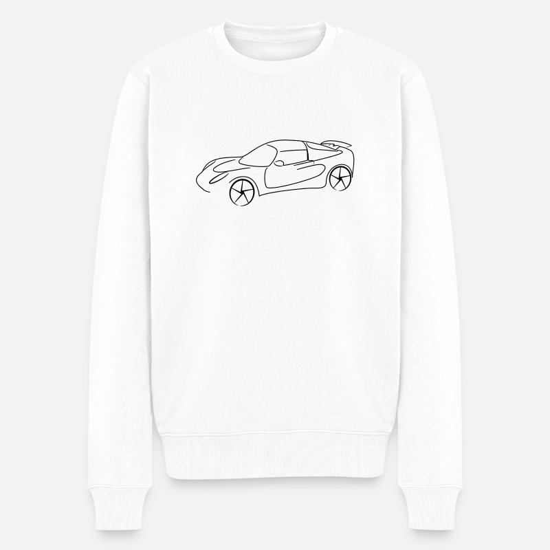 Sportwagen Rennen Tribal - Männer Premium Bio Pullover - Weiß