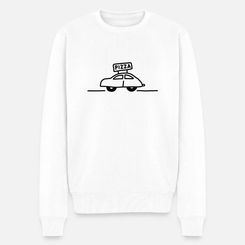 Service Pizza - Pizza - Pull Premium bio Homme - blanc