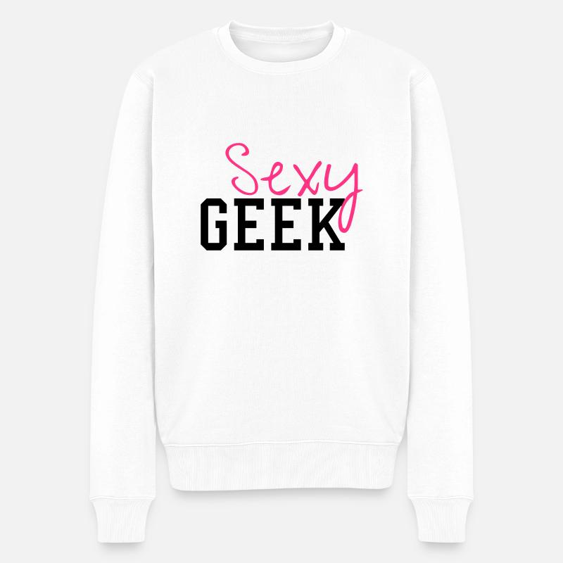 Sexy Geek - Pull Premium bio Homme - blanc